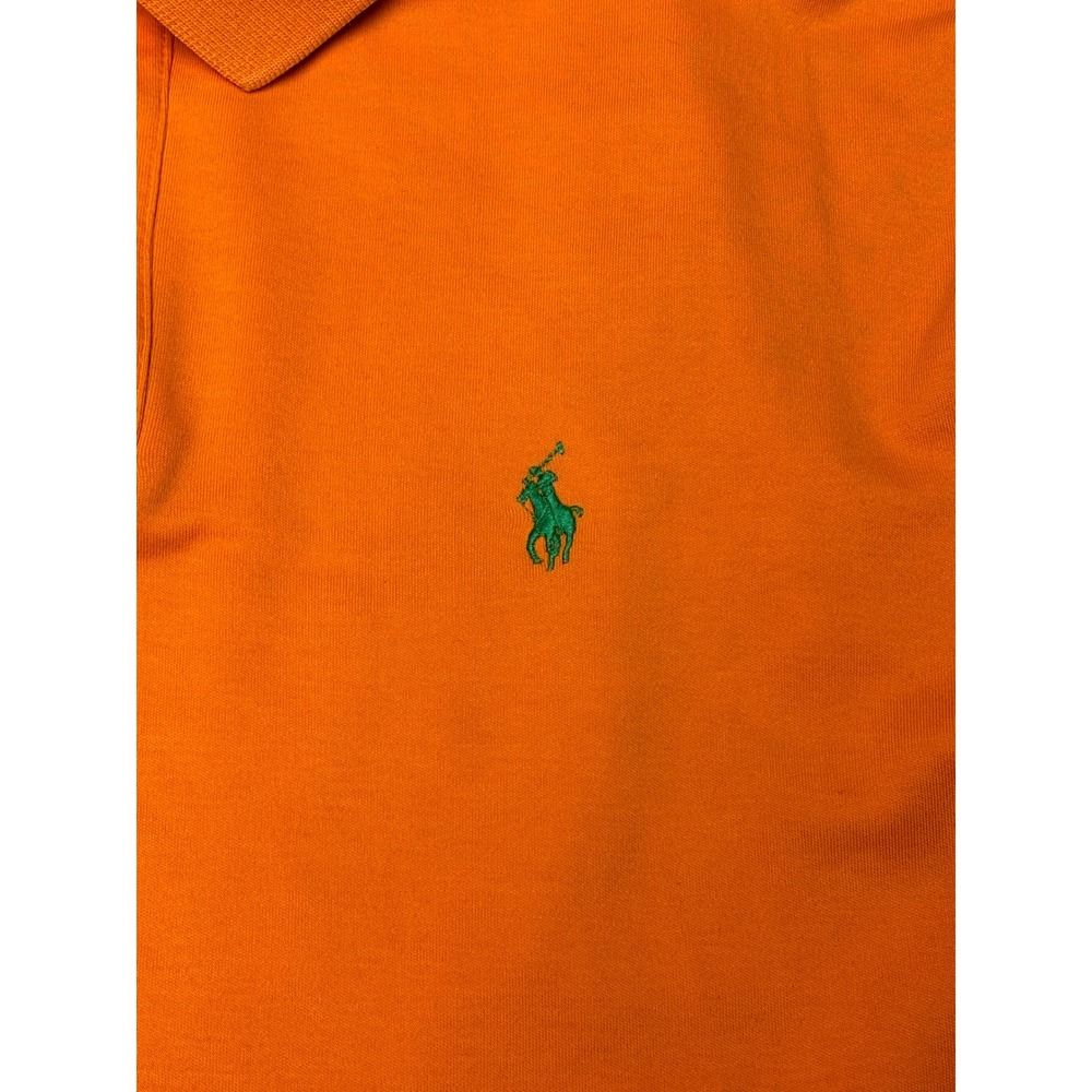 Polo Ralph Lauren Mens Orange Polo Shirt XL Embroidered Pony Logo Short Sleeve - Picture 2 of 6